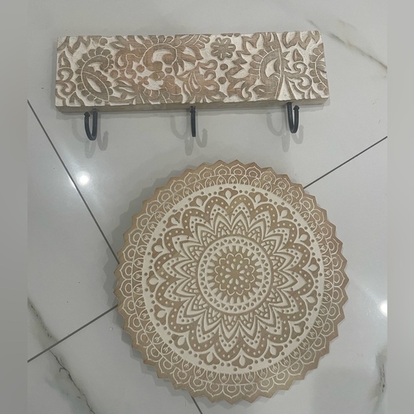 Hobby Lobby Other - Boho Style Wall Home Decor Set - Cream and Brown